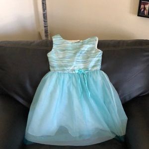 Girls teal party dress